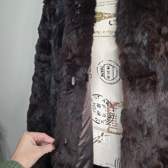 Vintage Genuine Rabbit Fur Mademoiselle Long Coat - Picture 4 of 9
